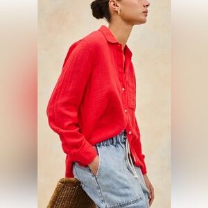 Maurices Relaxed Fit Long Sleeve Button Up Blouse